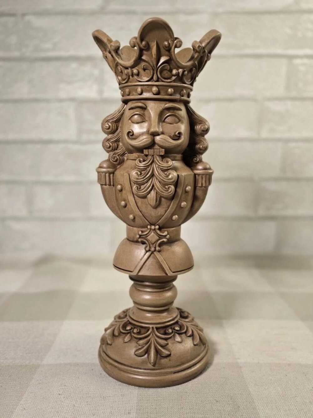 Nutcracker Christmas Resin Pillar Candle Holder 12" Decor Viral Holiday Time NEW